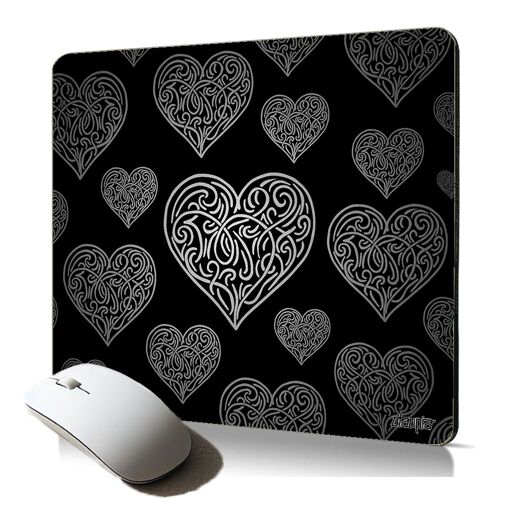 Utaupia Soft Mouse Pad with Tribal Heart Design - Ergonomic, Anti-Slip, Valentine's Gift