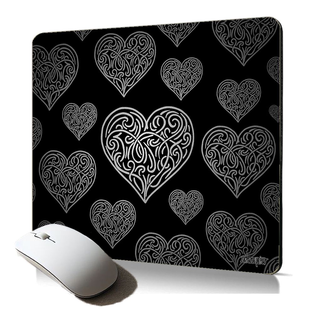 Utaupia Soft Mouse Pad with Tribal Heart Design - Ergonomic, Anti-Slip, Valentine's Gift