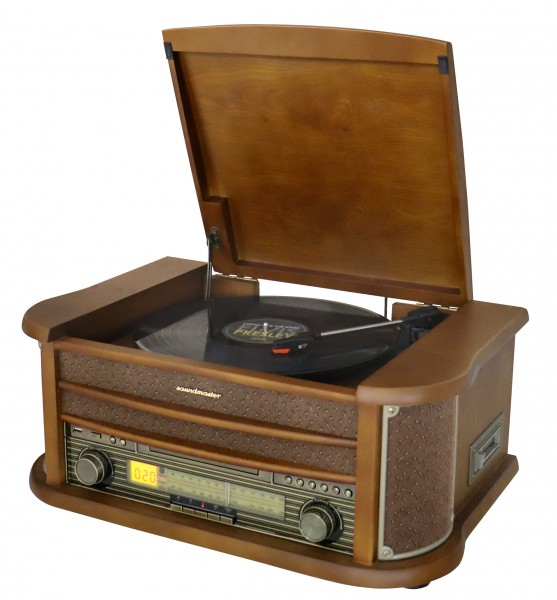 Soundmaster NR560 Wooden Turntable