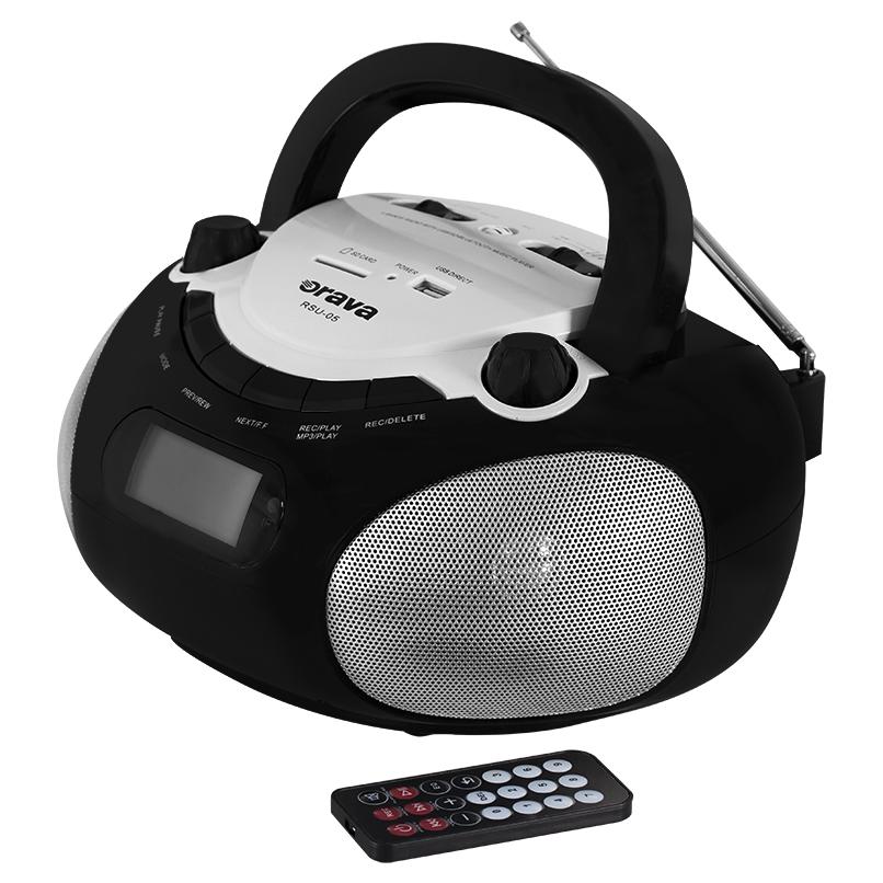Orava Digital Portable Radio, Black and Silver