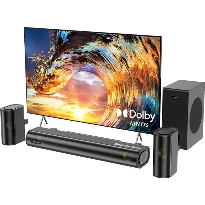 Barre de Son HIWILL HiElite A41 - Dolby Atmos 4.1 - Caisson de basses 300W - Bluetooth 5.3
