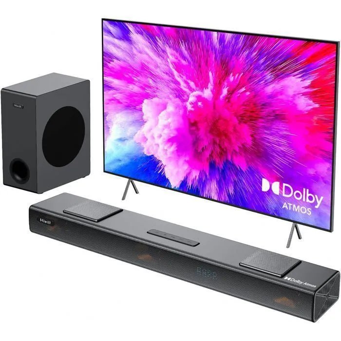 Barre de Son HIWILL A312 - 400 W - Dolby Atmos - Bluetooth 3.1.2 canaux