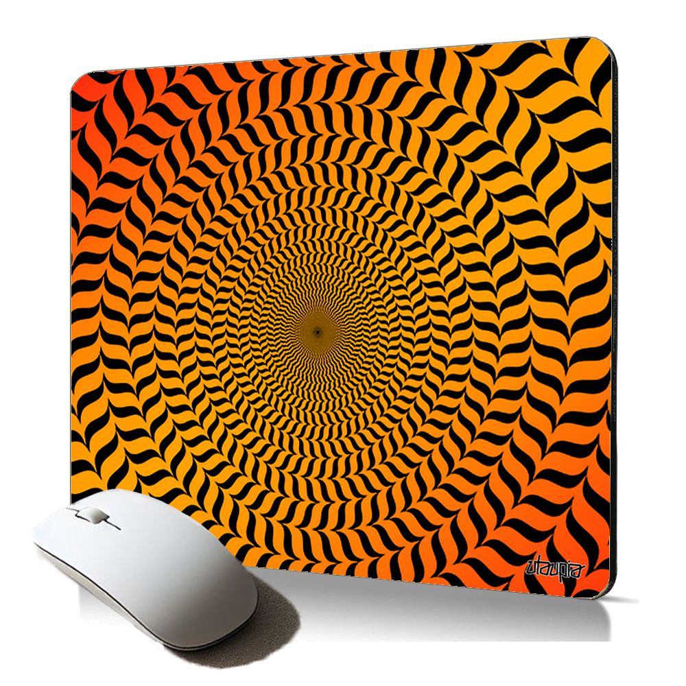 Tapis de souris souple Utaupia Illusion optique - Design cercle moderne pour les gamers