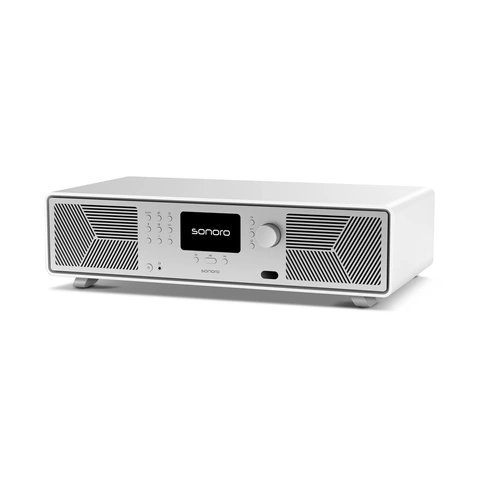 Sistema de sonido Avaton Sonoro todo en uno, Blanco mate - Plateado