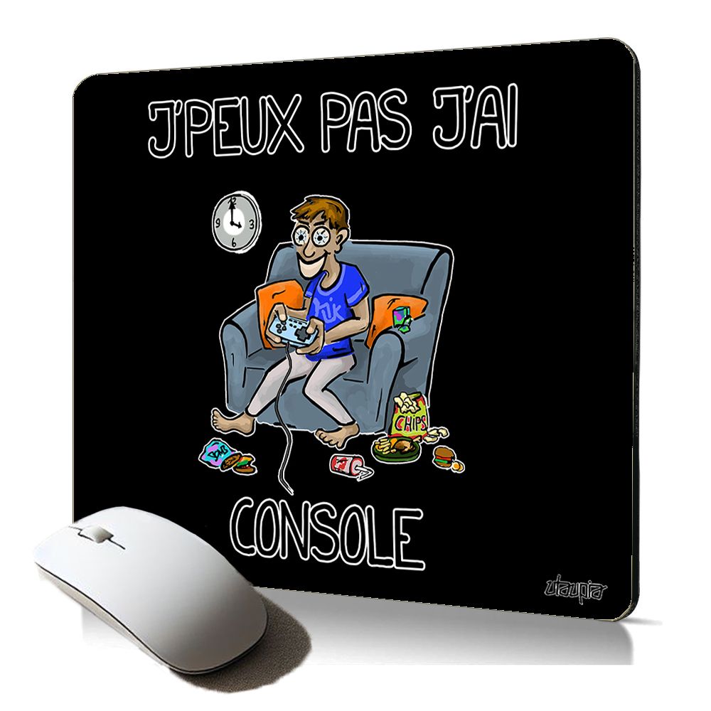 Utaupia Soft Mousepad - 'I Can't, I Have Console' Humor Gift for Gamers