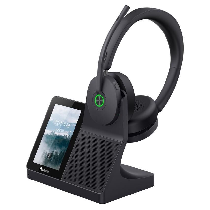 Station de travail Yealink WH68 - Casque sans fil - Sur l'oreille - DECT/Bluetooth - Suppression active du bruit - Certifié UC