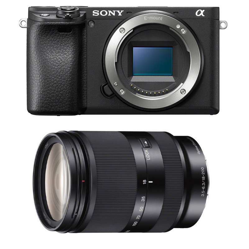 Sony Alpha 6400 Negro + Lente 18-200 mm, Garantía de 3 años