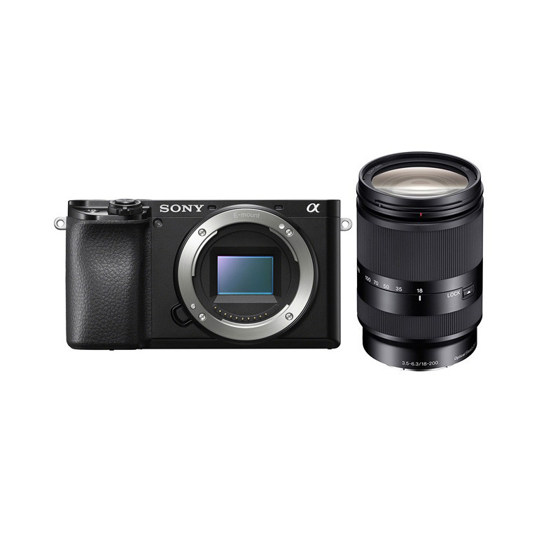 Sony Alpha 6100 Black + 18-200mm Lens, 3-Year Warranty