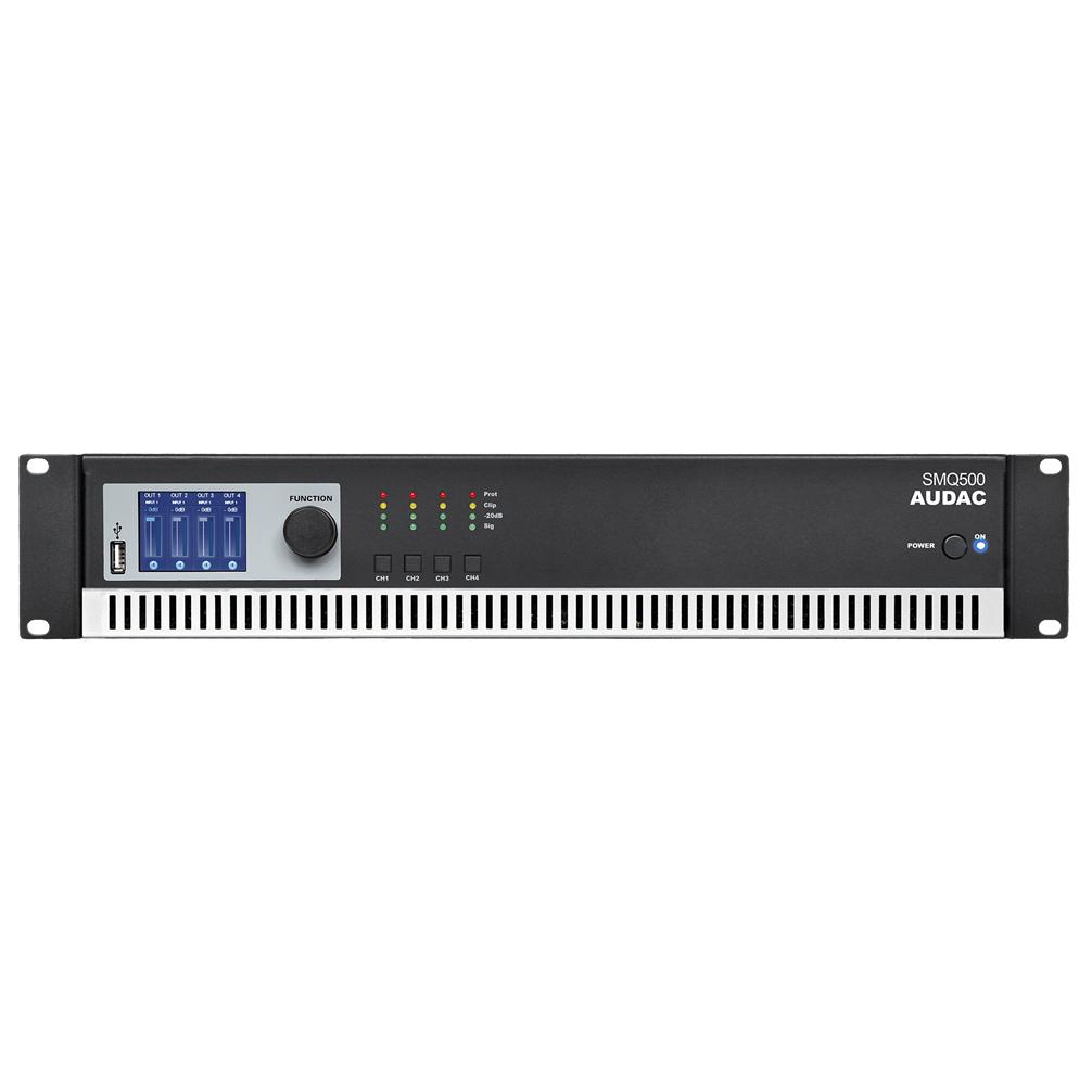 Audac SMQ500 4.0 Channel Audio Amplifier, Black