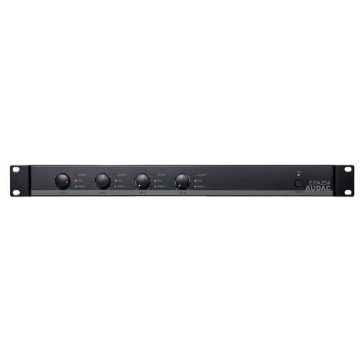 Amplificador de audio Audac EPA254 4 canales, Negro