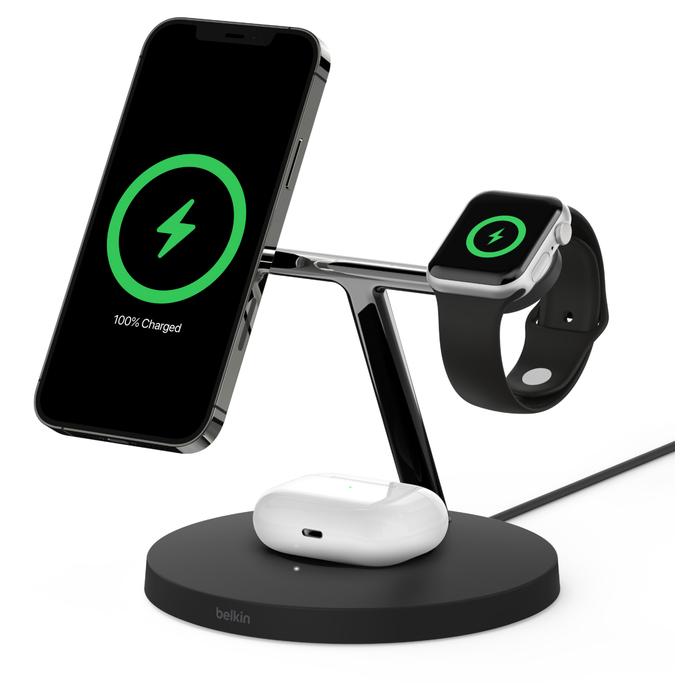 Belkin BoostCharge Pro Wireless Charging Pad for Headphones, Smartphones, and Smartwatches - Black