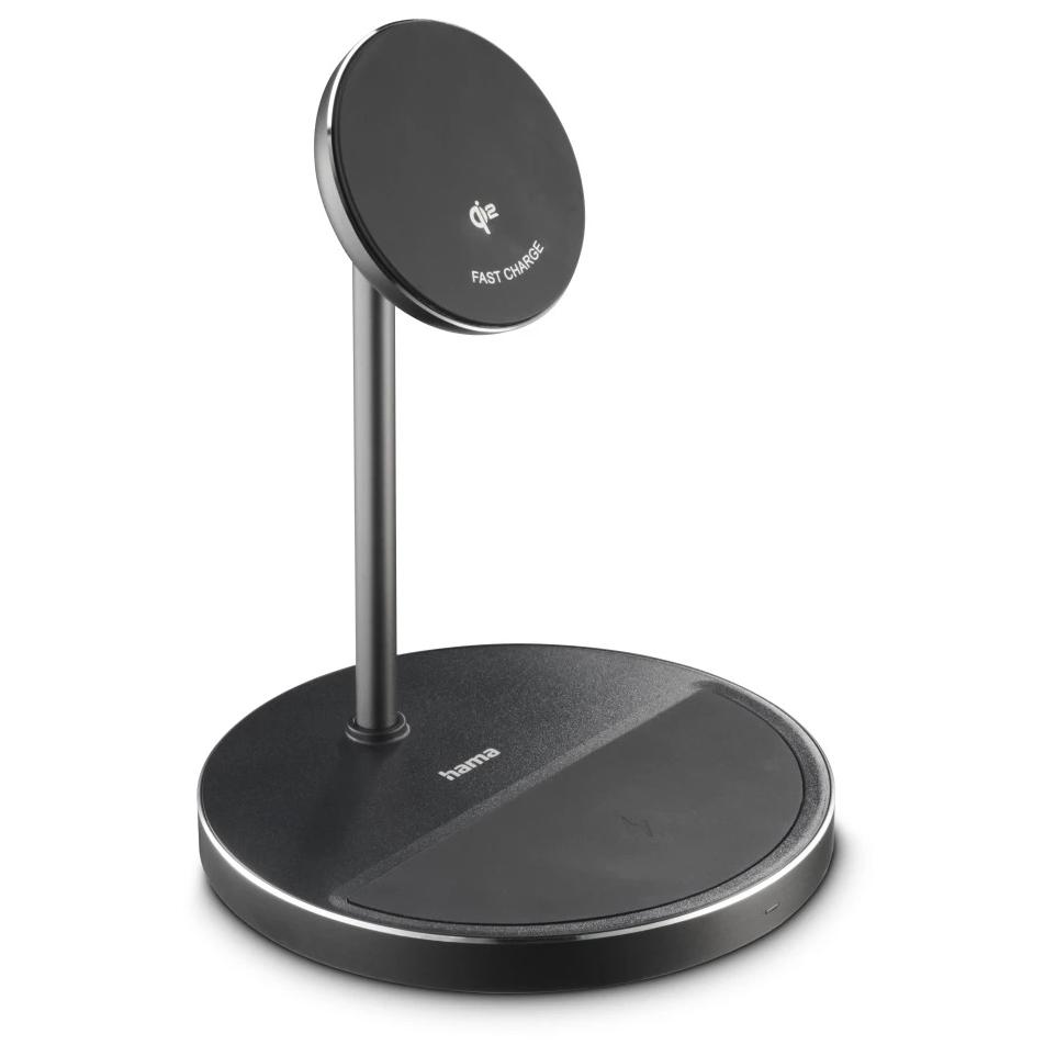 Hama Qi2 Wireless Charger with Magnetic Ring for Smartphones & Headphones