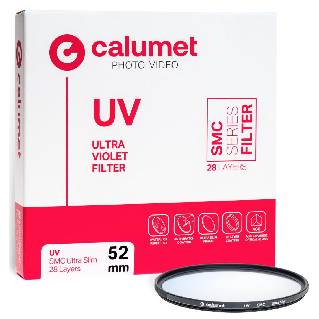 Filtro de cámara ultravioleta Calumet 52 mm