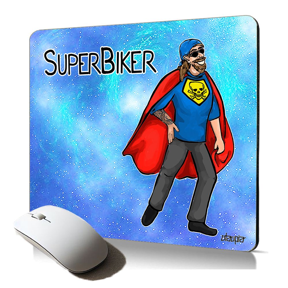 Utaupia Soft Mouse Pad - Biker Hero, Ergonomic Computer Accessory