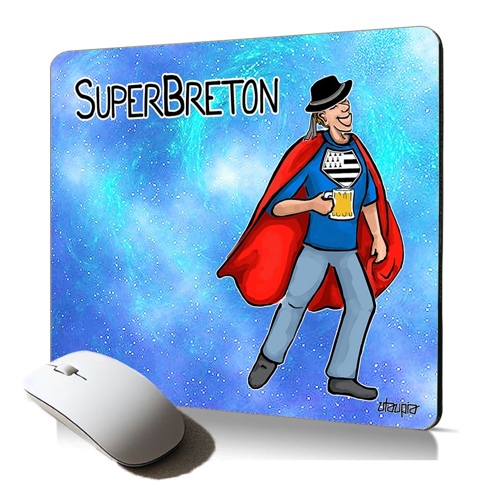 Tapis de souris souple Utaupia - Humour Comics Bretons