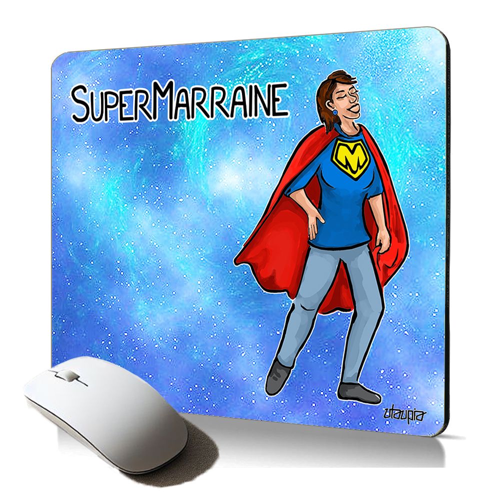 Tapis de souris souple Utaupia avec design drôle, cadeau idéal