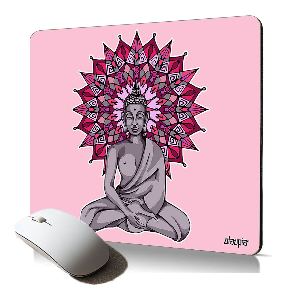 Utaupia Buddha Mandala Mouse Pad - Soft, Durable, and Unique