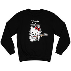 Fender x Hello Kitty Crewneck Sweatshirt, Black, XL