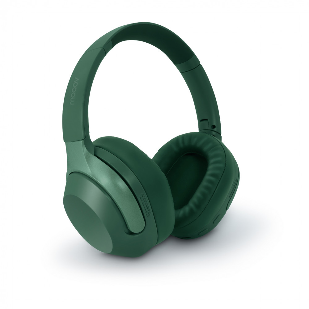 MOOOV Wireless Active Noise Cancelling Headphone - Green 100% Recycled Plastic