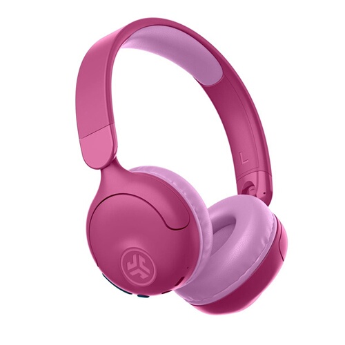 JLab JBuddies Pop Wireless + Wired Headphones in Pink