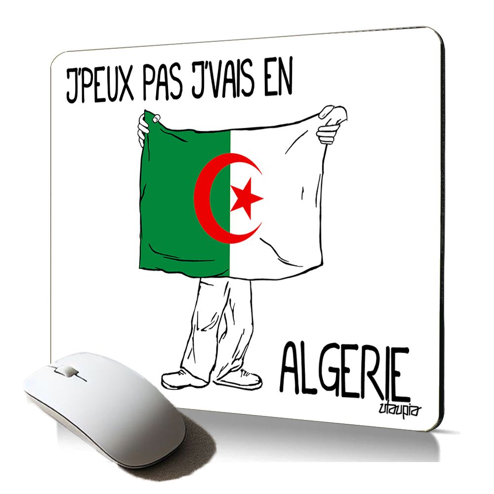 Utaupia Soft Mouse Pad with Algerian Flag Design