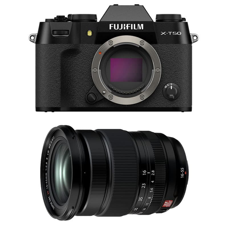 Fujifilm X-T50 Black + XF 16-55mm f/2.8 LM WR II 3-Year Warranty