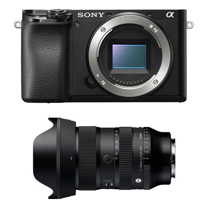 Sony Alpha 6100 + Sigma 17-40mm f/1.8 DC Art Lens, 3-Year Warranty
