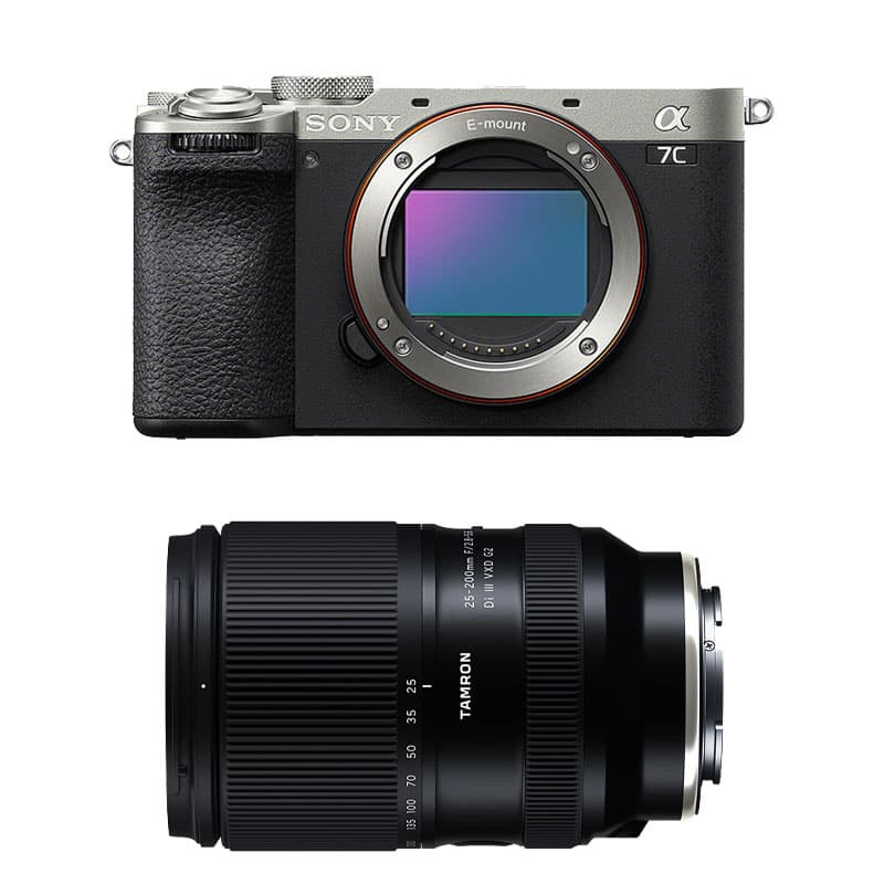 Sony Alpha 7C II Silver + Tamron 25-200mm f/2.8-5.6 Di III VXD G2 3-Year Warranty