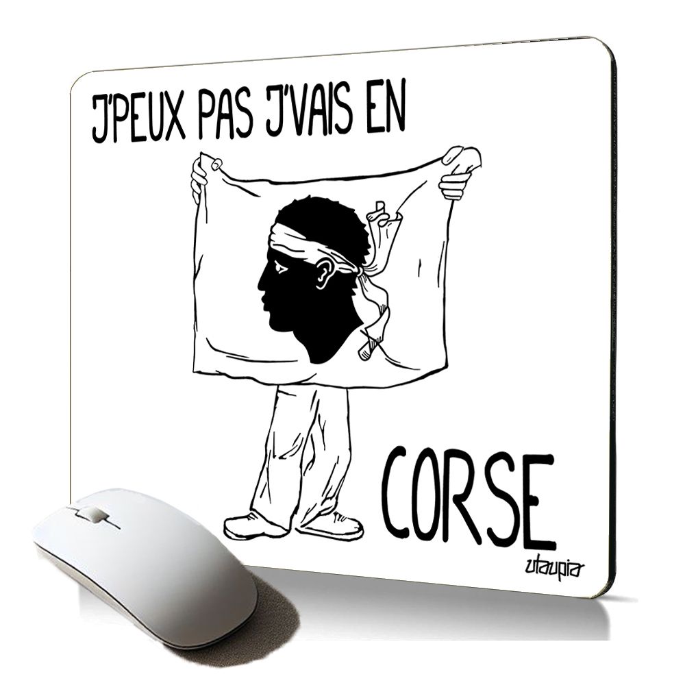 Utaupia Soft Mousepad - Corsica Flag, Original and Humorous Gift from France