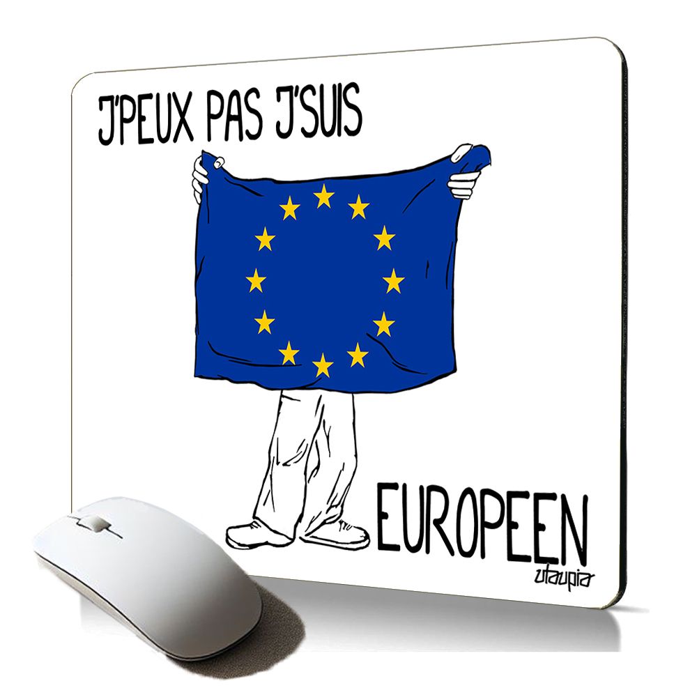 Utaupia Ergonomic European Flag Mousepad - Soft and Resistant