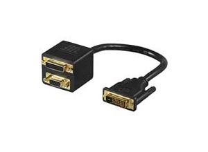 Wentronic DVI-M to 1xDVI-H + 1xVGA-H Adapter