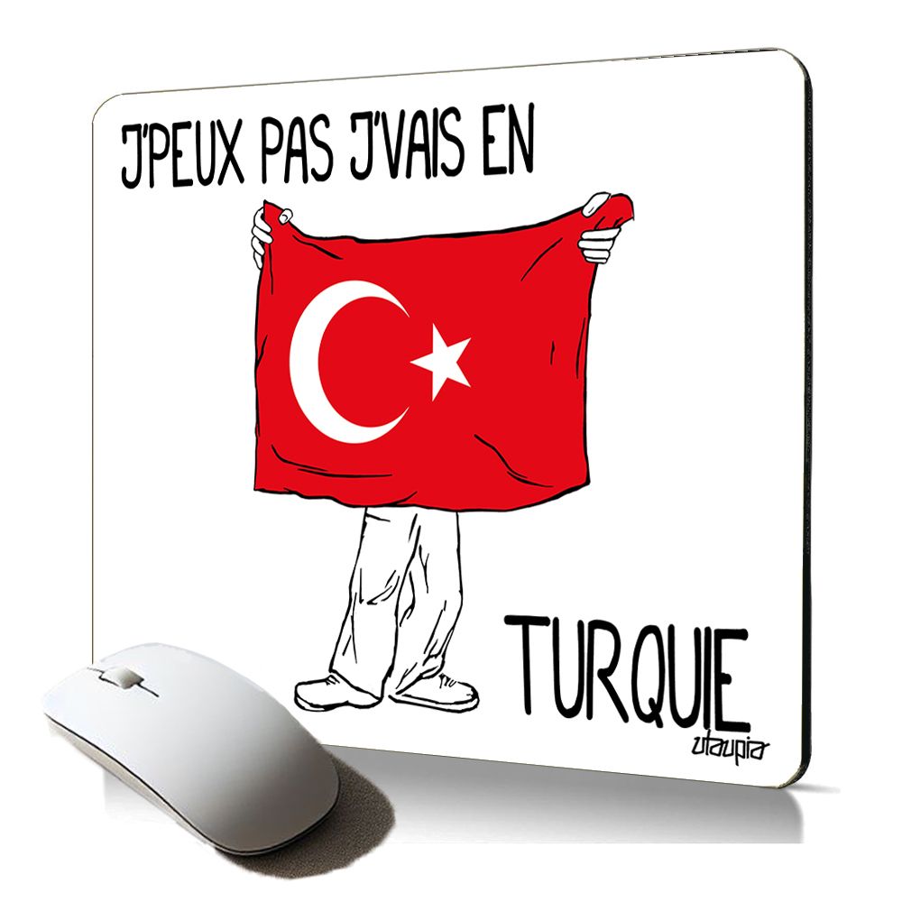 Utaupia Soft Mousepad - Turkey Flag Design, Durable Computer Accessory