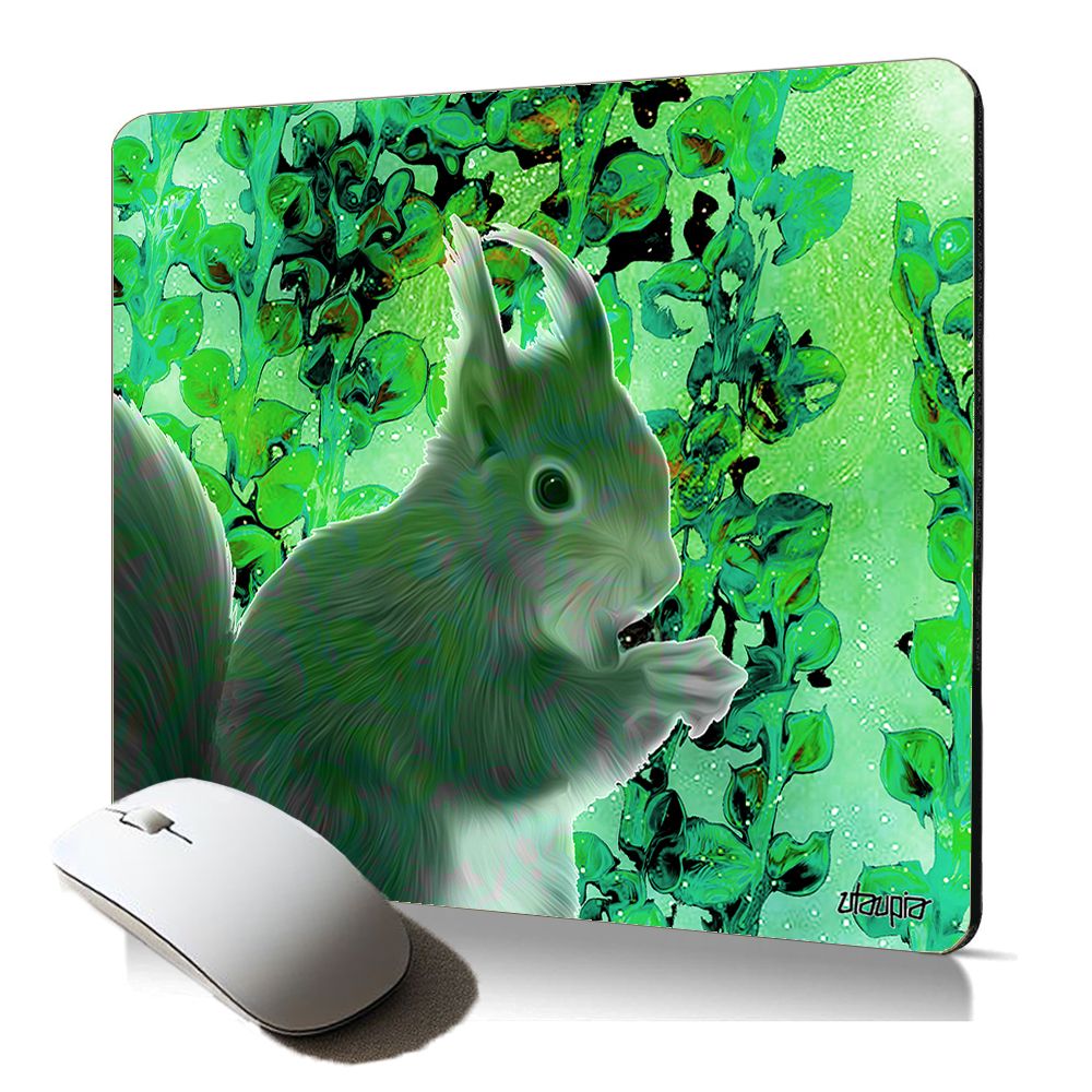 Utaupia Soft Mouse Pad with Anti-Slip Squirrel Design for Gamers