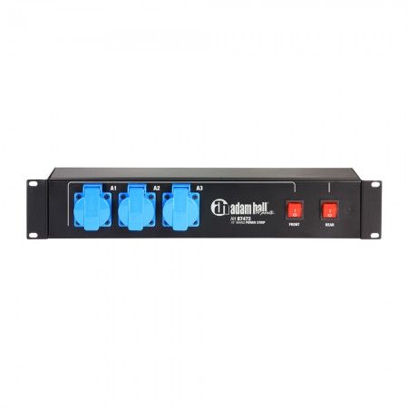 Multiprisa de 9 tomas Adam Hall para rack, 19" - 2U