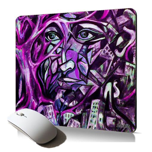 Tapis de souris souple Utaupia - Portrait d'art de rue abstrait