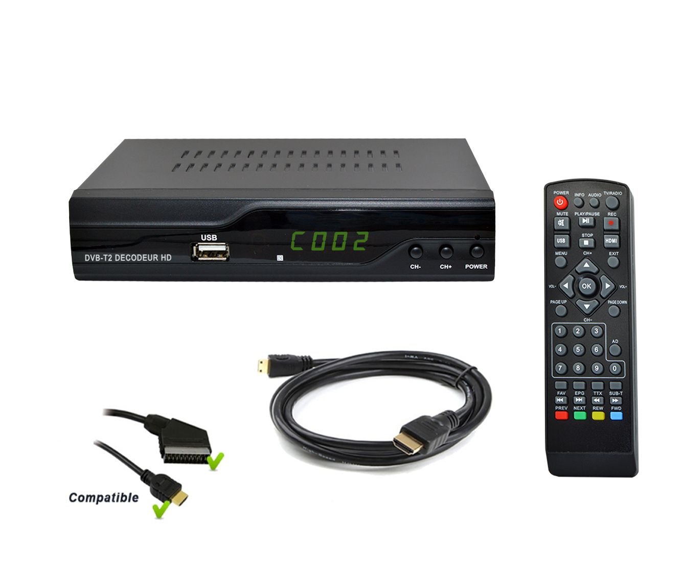 Receptor TNT HD STROM 504 - Decodificador terrestre DVB-T2