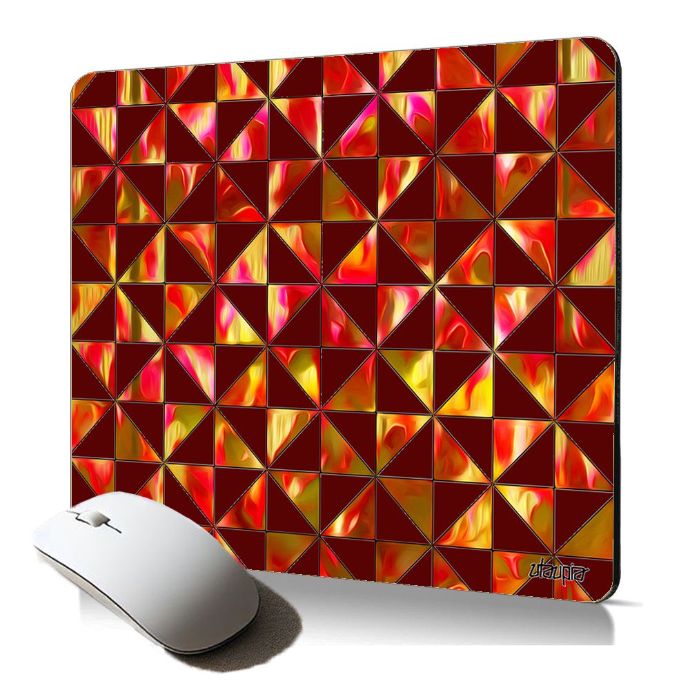 Utaupia Soft Mouse Pad with Marble Print, Orange