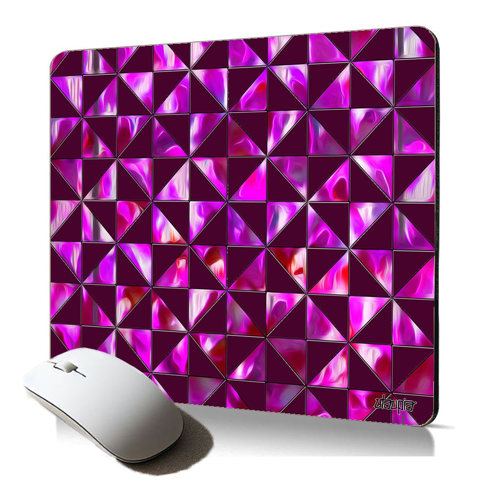 Alfombrilla de ratón suave Utaupia con patrón de mármol violeta y natural - 23 cm x 19 cm, 3 mm de grosor