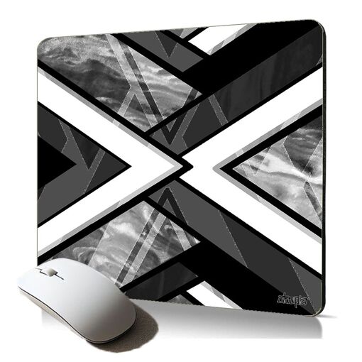 Tapis de souris souple Utaupia - Design marbre, géométrie triangulaire, accessoire informatique