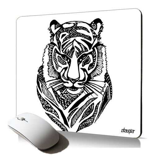 Utaupia Soft Mouse Pad - Tiger Design, Elegant Aztec Fantasy