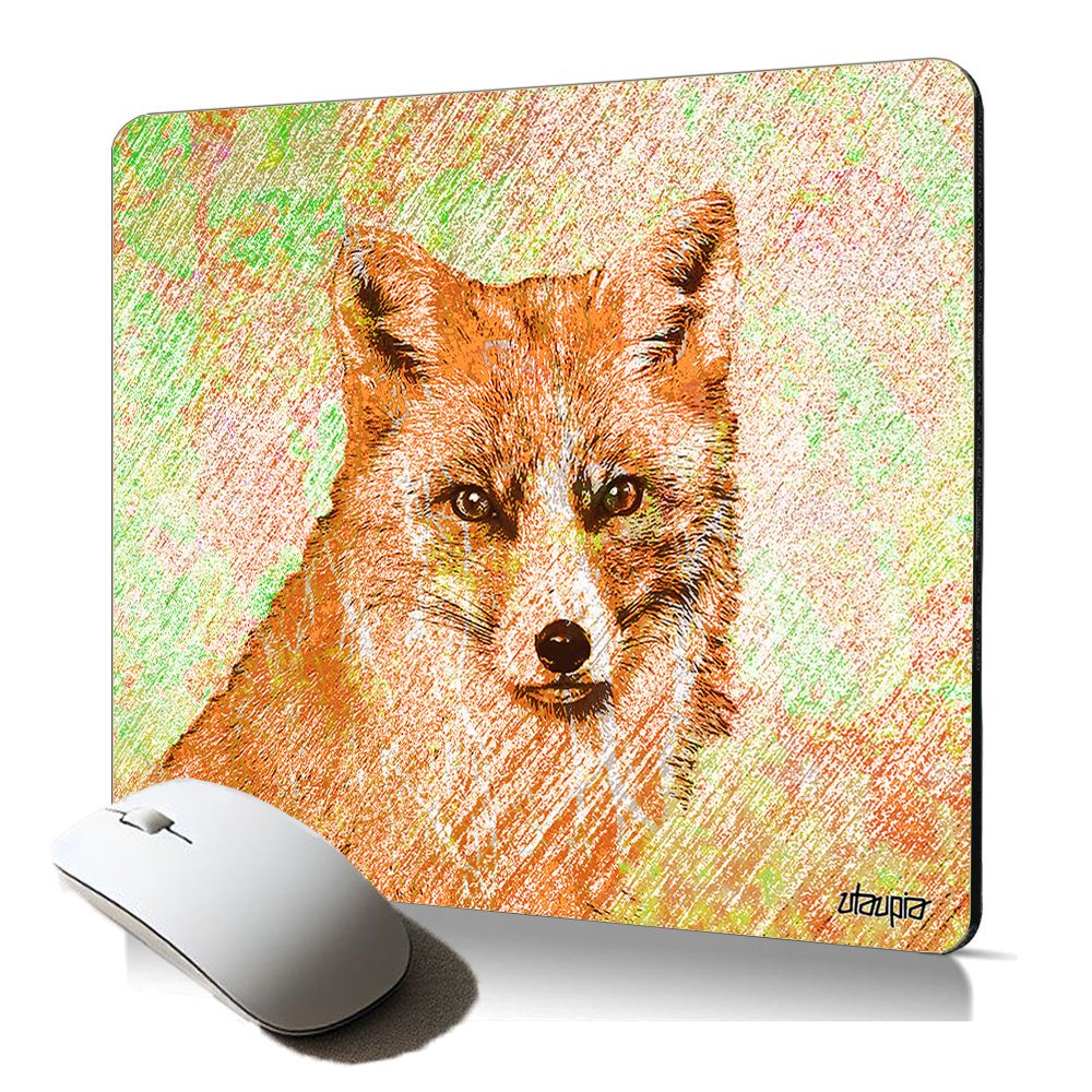 Tapis de souris souple Renard Roux - Accessoire décoratif et fonctionnel pour votre bureau