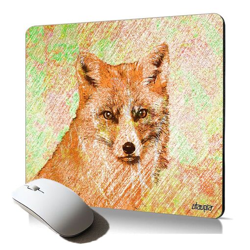 Utaupia Artistic Fox Mousepad - Soft, Waterproof Mouse Rug for Professional Office Use