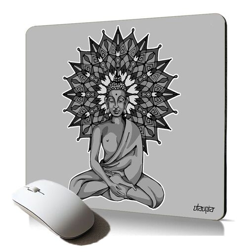 Utaupia Soft Mouse Pad with Buddha Mandala Tibetan Zen Yoga Design