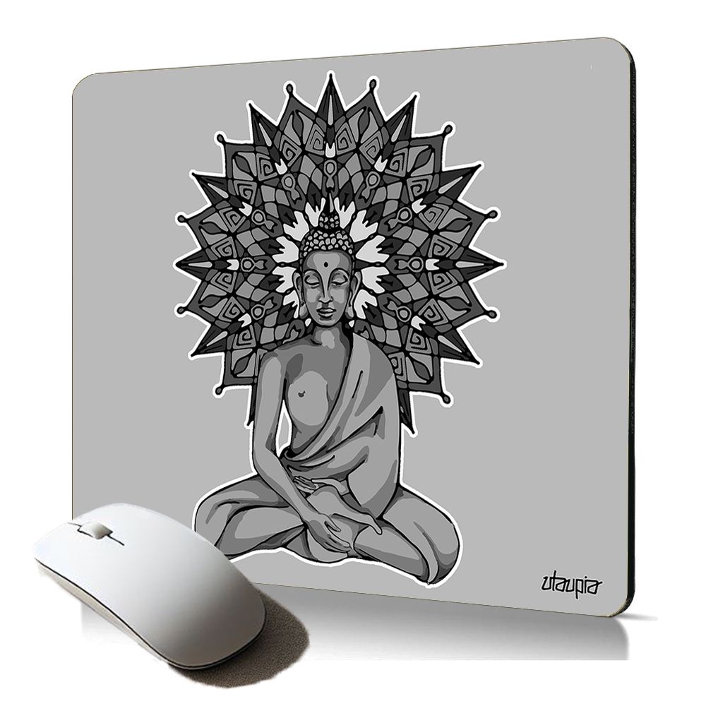 Utaupia Soft Mouse Pad with Buddha Mandala Tibetan Zen Yoga Design