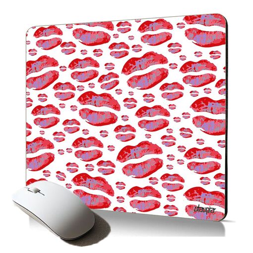 Tapis de souris souple Utaupia avec motif lèvres fantaisie