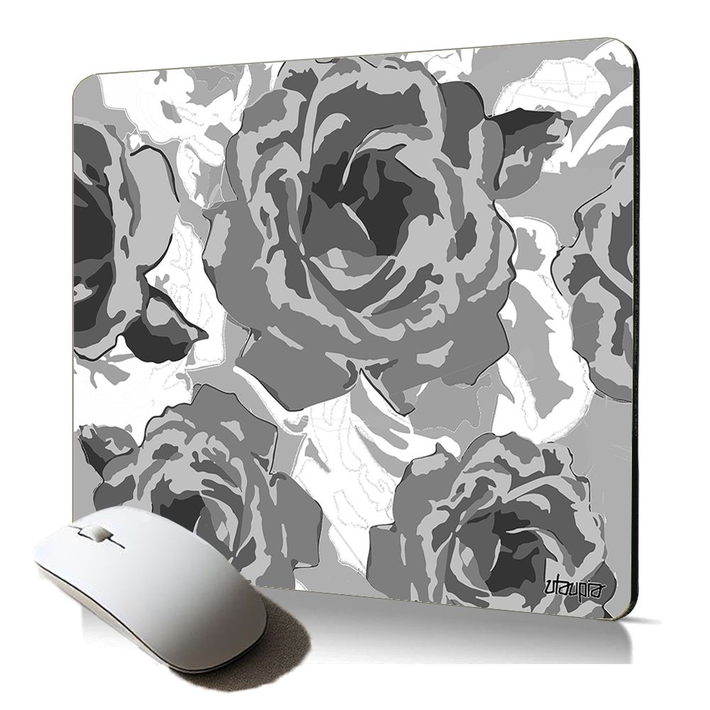 Utaupia Soft Rose Petals Mousepad - Gift for Women, Office Floral Love Made in France