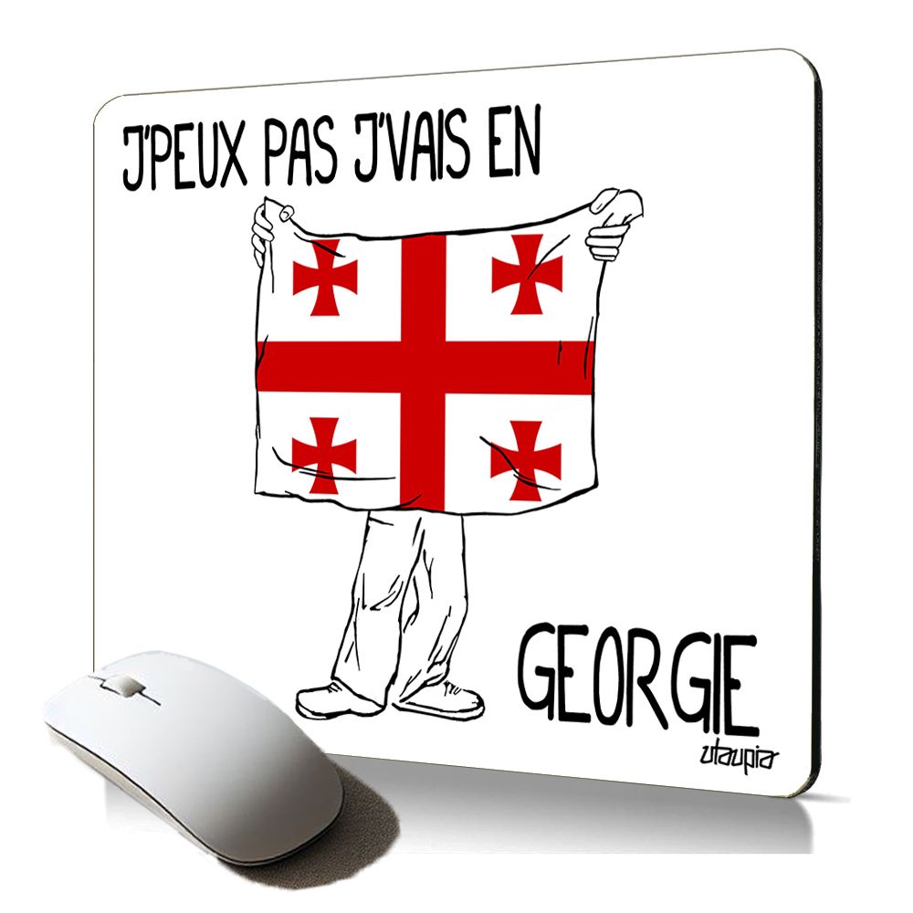 Utaupia Soft Mouse Pad with Georgia Flag Design - Antiskid, Durable Gift