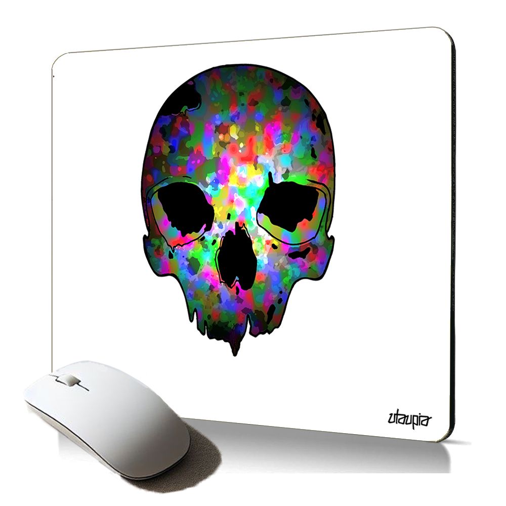 Utaupia Soft Mouse Pad with Skeleton Head Design