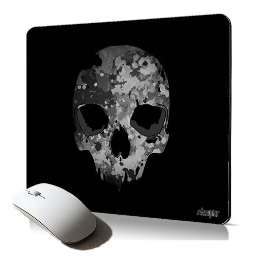 Tapis de souris souple Utaupia - Motif crâne punk rock pirate, durable et flexible