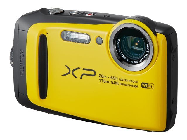 Fujifilm FinePix XP120 - Compact Digital Camera - 16.4MP - 1080p/60fps - 5x Optical Zoom - Fujinon - Wi-Fi - Waterproof to 20m - Yellow